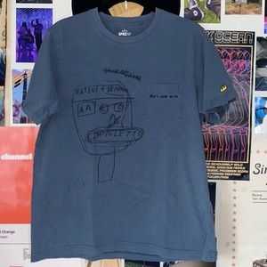 Blue “Don’t Look” Uniqlo SPRZ NY Jean-Michel Basquiat T-shirt